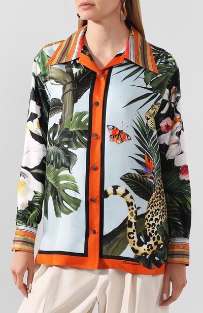 Шелковая рубашка DOLCE & GABBANA, арт. F5N12T/GDV25, фото 3