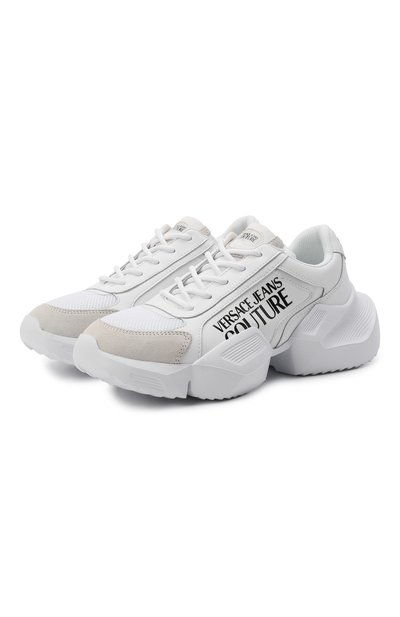 Комбинированные кроссовки VERSACE JEANS COUTURE, арт. 71VA3SU3-F0ND0 GRAVITY DIS. SU3 SUEDE/ZP019, фото 1