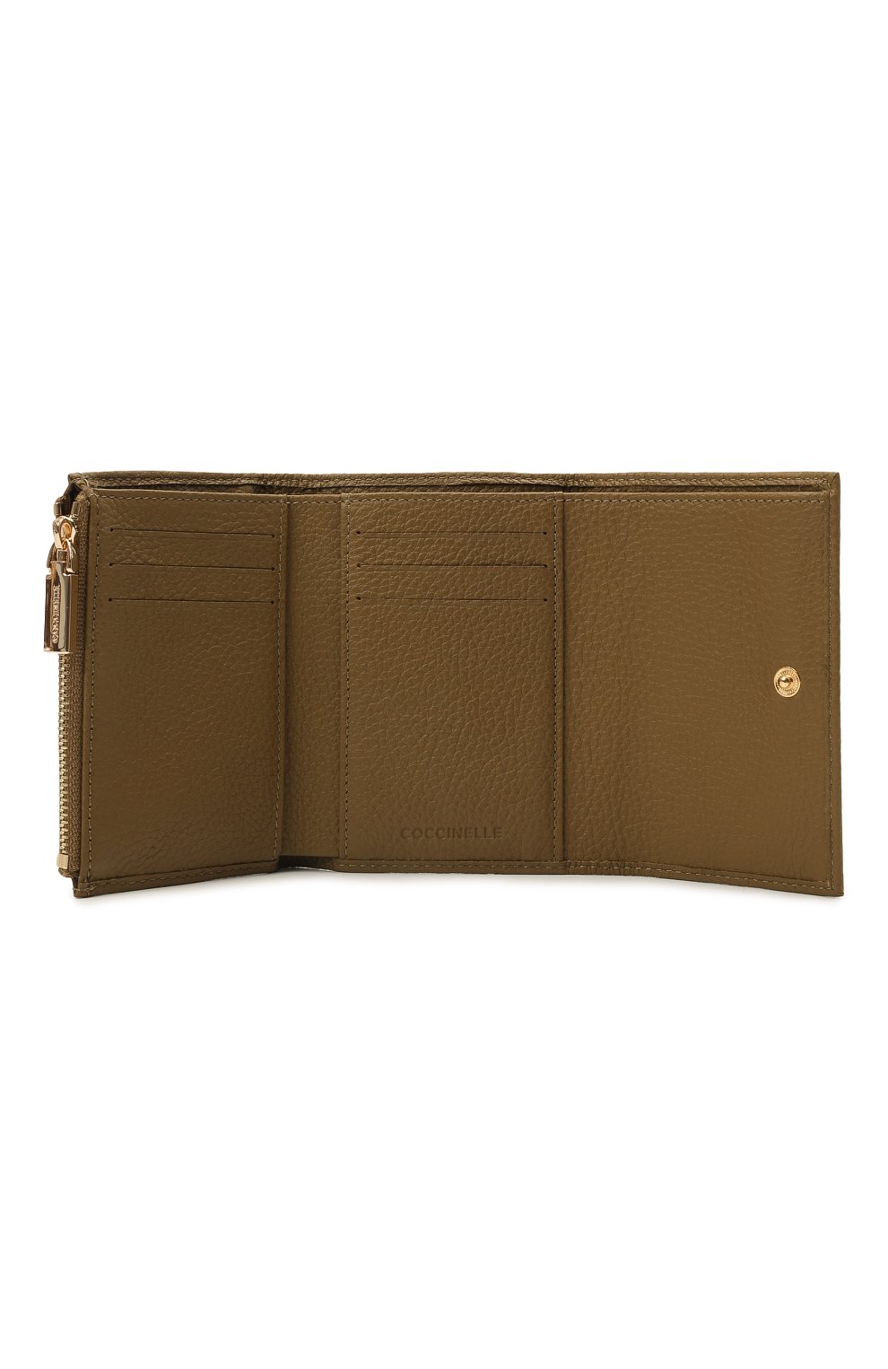 Кожаное портмоне COCCINELLE хаки цвета по цене 12450 руб., арт. E2 IW5 11 10 01, фото 3 Кожаное портмоне COCCINELLE, арт. E2 IW5 11 10 01, фото 3