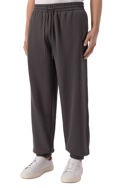 Хлопковые джоггеры 12 STOREEZ темно-серого цвета по цене 17000 руб., арт. 135781, фото 3 Хлопковые джоггеры 12 STOREEZ, арт. 135781, фото 3