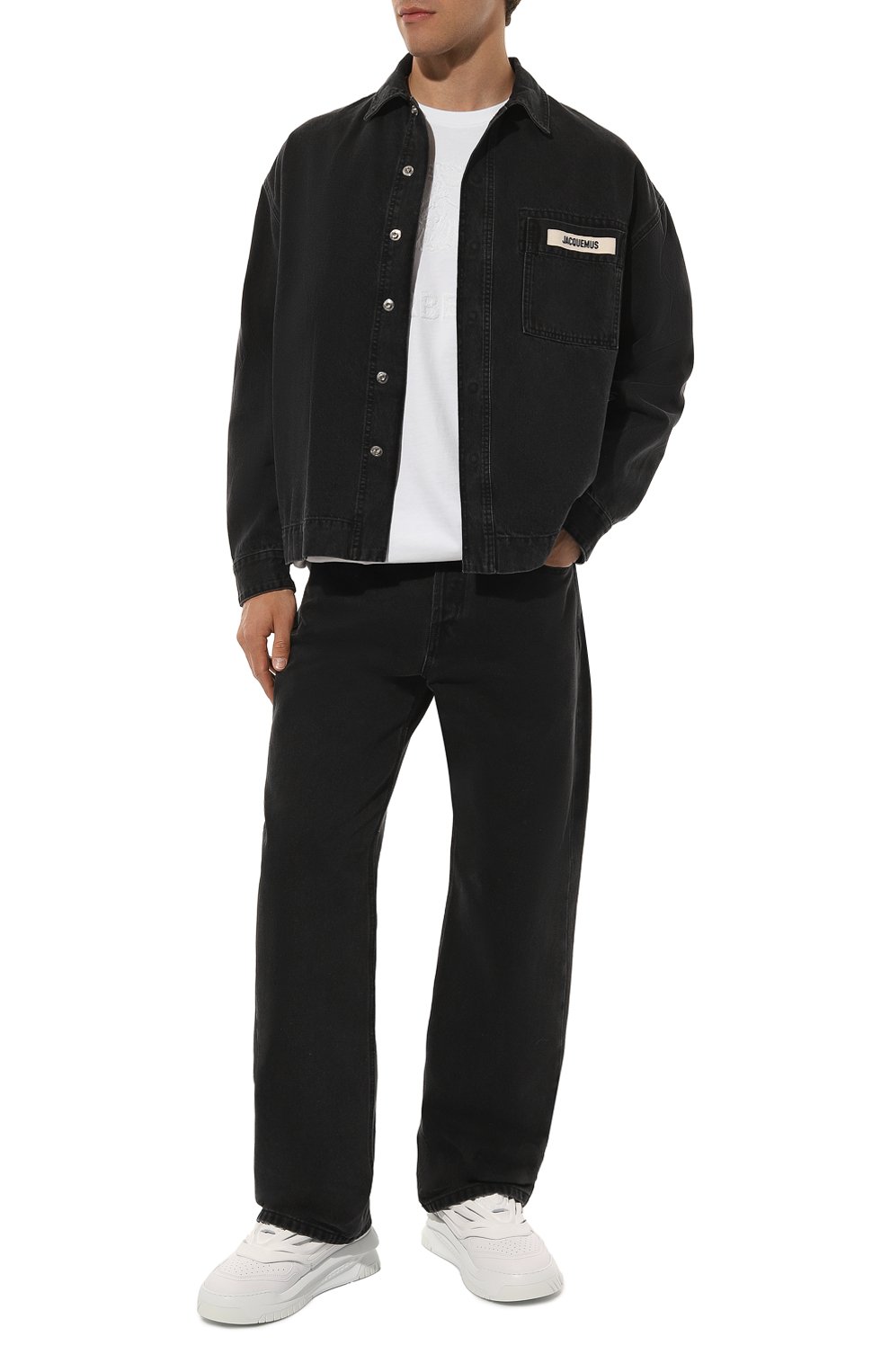 Кожаные кроссовки odissea VERSACE белого цвета по цене 74100 руб., арт. 1004524/1A03180, фото 2 Кожаные кроссовки odissea VERSACE, арт. 1004524/1A03180, фото 2