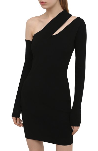 Платье из вискозы NANUSHKA, арт. SHANI_BLACK_C0MPACT VISC0SE KNIT, фото 3