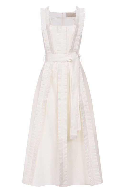 Хлопковое платье Elie Saab D0730NP25/P0017 Белый D0730NP25/P0017