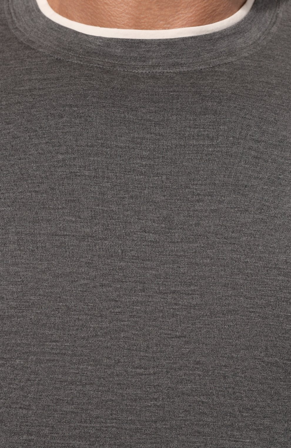 Футболка из шелка и хлопка BRUNELLO CUCINELLI, арт. MH8367427, фото 5