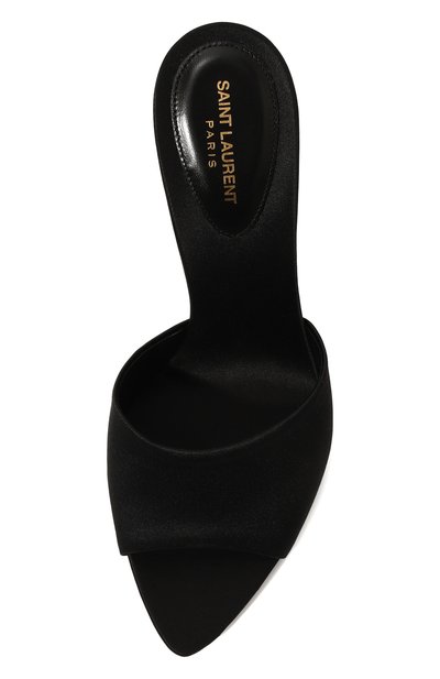 Текстильные мюли suite 105 SAINT LAURENT черного цвета по цене 99500 руб., арт. 731565/1UU00, фото 4 Текстильные мюли suite 105 SAINT LAURENT, арт. 731565/1UU00, фото 4