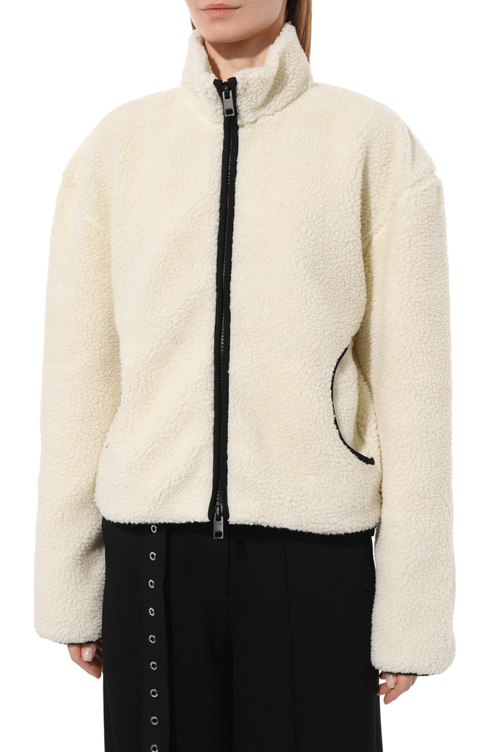 Куртка из экомеха DIESEL кремового цвета по цене 35400 руб., арт. A10525/0IJAW, фото 3 Куртка из экомеха DIESEL, арт. A10525/0IJAW, фото 3