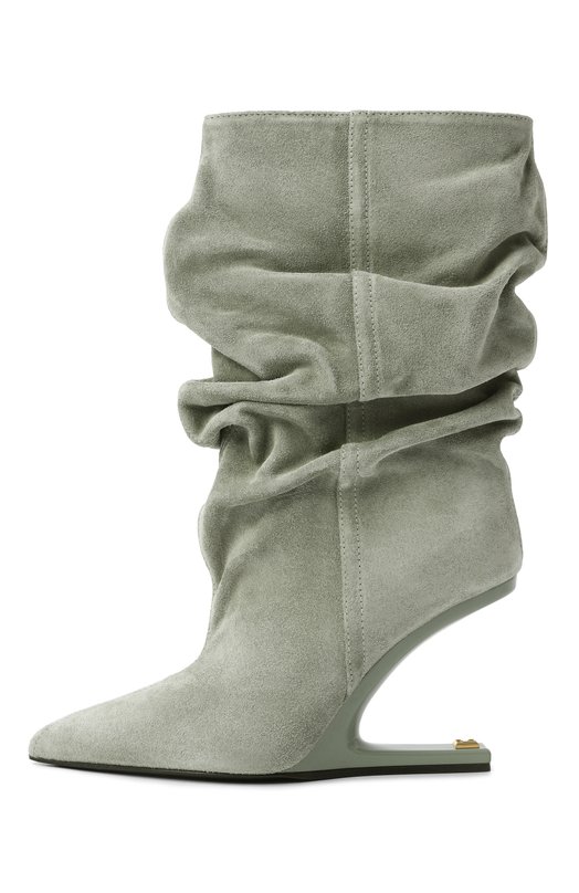 Замшевые полусапоги No Wedge Balmain GN0TA236/LCMK Зелёный  GN0TA236/LCMK Фото 4