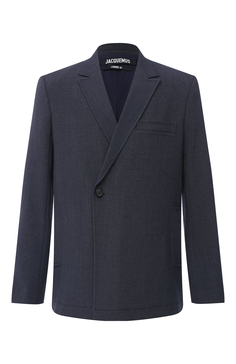 Пиджак из шерсти и вискозы JACQUEMUS синего цвета по цене 81800 руб., арт. 206JA01/120390, фото 1 Пиджак из шерсти и вискозы JACQUEMUS, арт. 206JA01/120390, фото 1