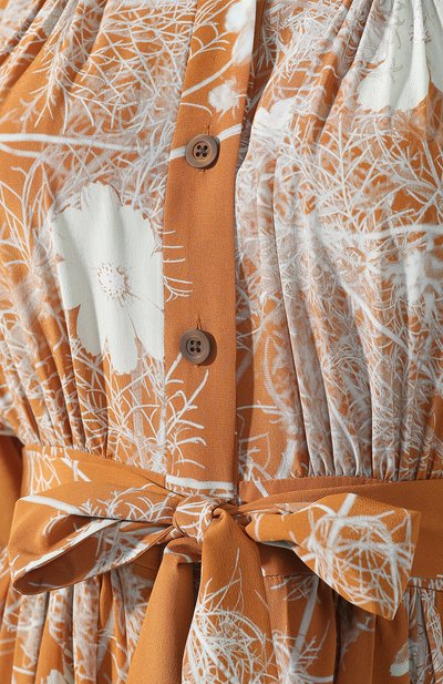 Шелковое платье DRIES VAN NOTEN оранжевого цвета по цене 130500 руб., арт. 192-11017-8201, фото 5 Шелковое платье DRIES VAN NOTEN, арт. 192-11017-8201, фото 5