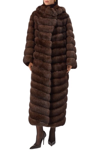 Шуба из соболя VICTORIA KUSENKOVA коричневого цвета по цене 10494000 руб., арт. 703300004678, фото 3 Шуба из соболя VICTORIA KUSENKOVA, арт. 703300004678, фото 3