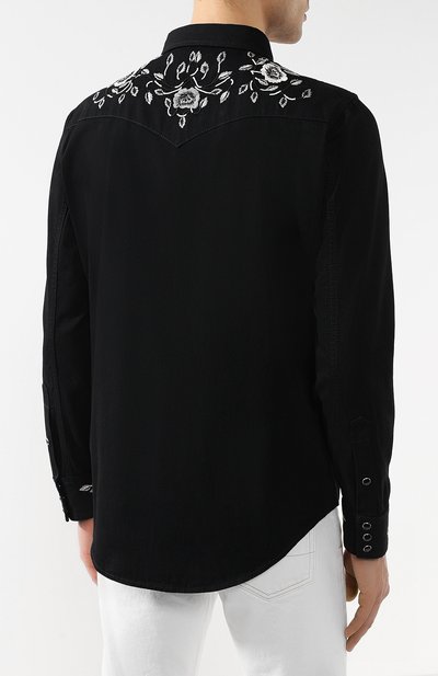 Хлопковая рубашка SAINT LAURENT, арт. 551388/YM881, фото 4