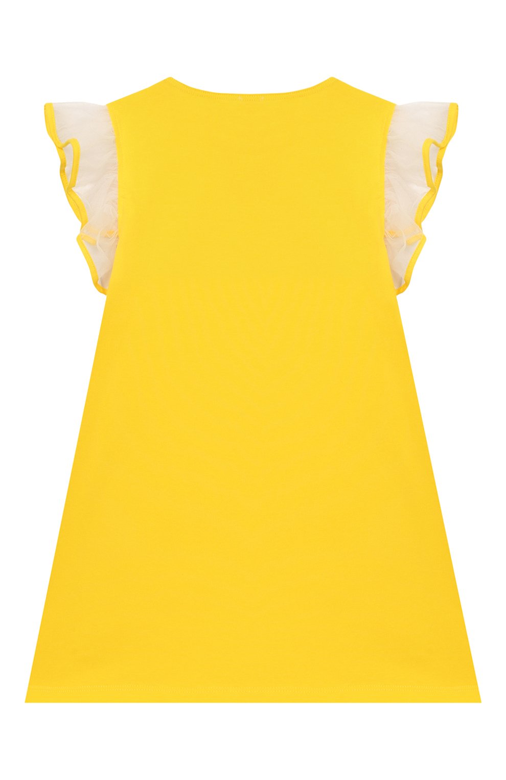 Хлопковое платье IL GUFO желтого цвета по цене 7465 руб., арт. P20VM565M0032/5A-8A, фото 2 Хлопковое платье IL GUFO, арт. P20VM565M0032/5A-8A, фото 2