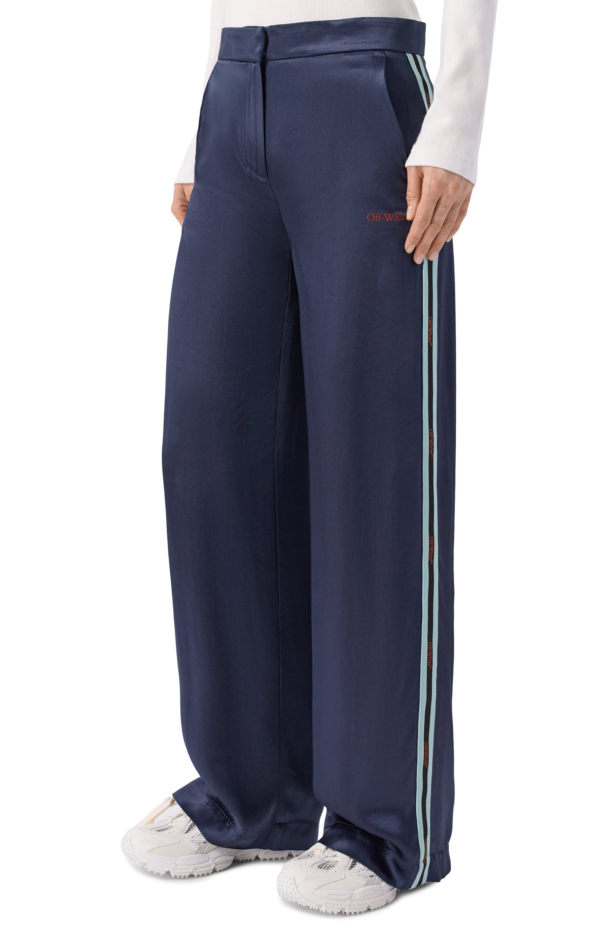 Атласные брюки OFF-WHITE, арт. 0WCA199S26FAB001, фото 3