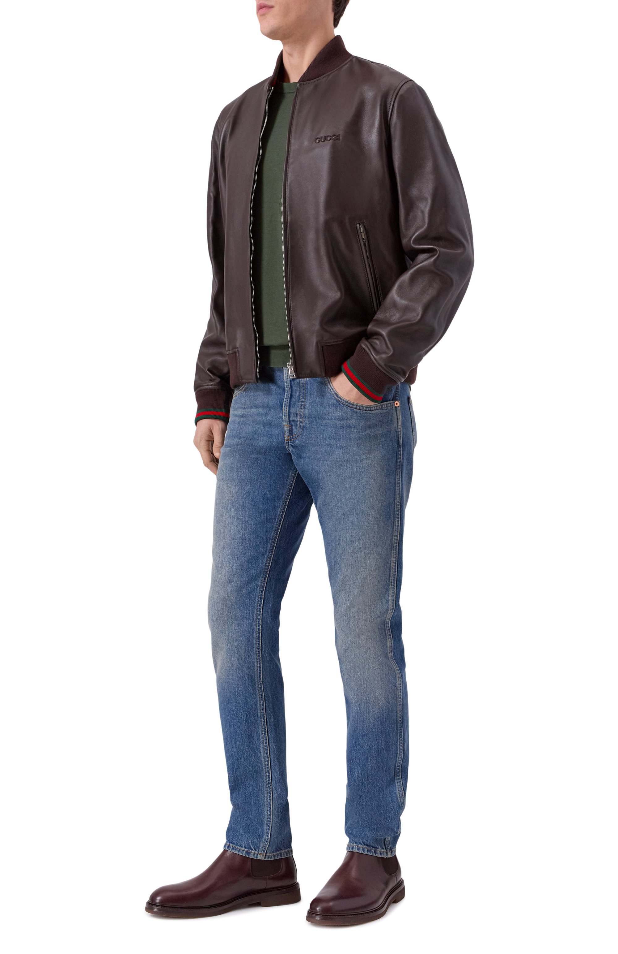 Кожаный бомбер GUCCI, арт. 793726/XNA3M, фото 2