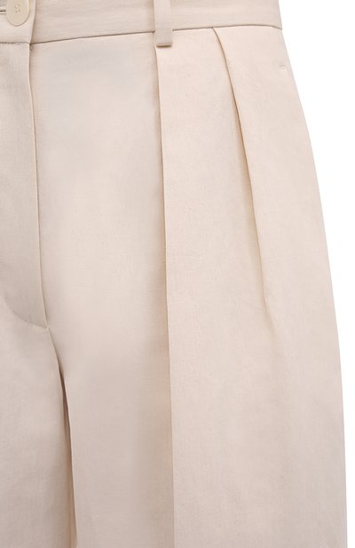 Шорты-бермуды из хлопка и льна THE ROW, арт. 5632W2042, фото 5