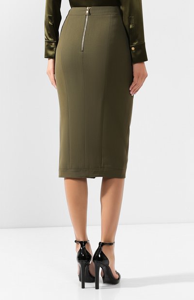 Юбка из смеси вискозы и шерсти BALMAIN, арт. TF14475/V093, фото 4