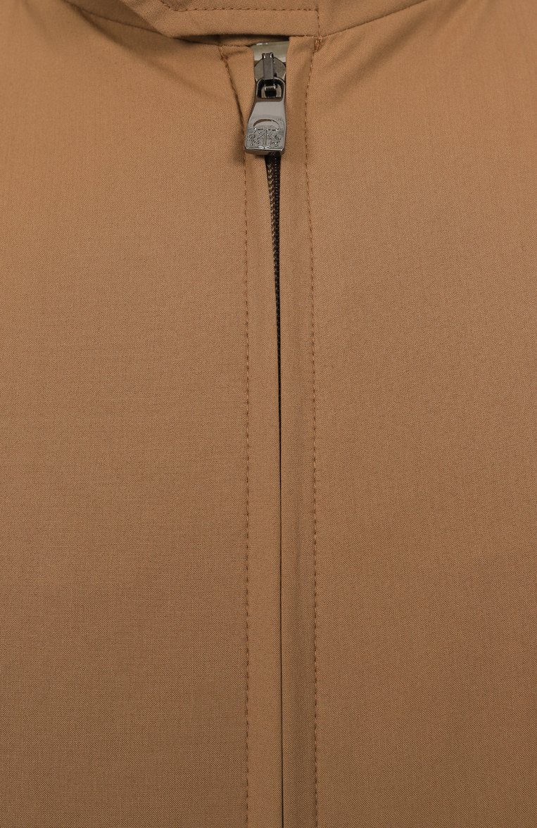Мужской шерстяной бомбер CORNELIANI светло-коричневого цвета, арт. 25L5V2-2520123 | Фото 6 (Материал внешний: Синтетический материал, Шерсть; Длина (верхняя одежда): Короткие; Рукава: Длинные; Стили: Кэжуэл; Мужское Кросс-КТ: шерсть и кашемир; Принт: Без принта; Кросс-КТ: бомбер, Легкие; Автоматизация ТО: Проставлено; Автоматизация состава: Проставлено; Детали: Без декора)