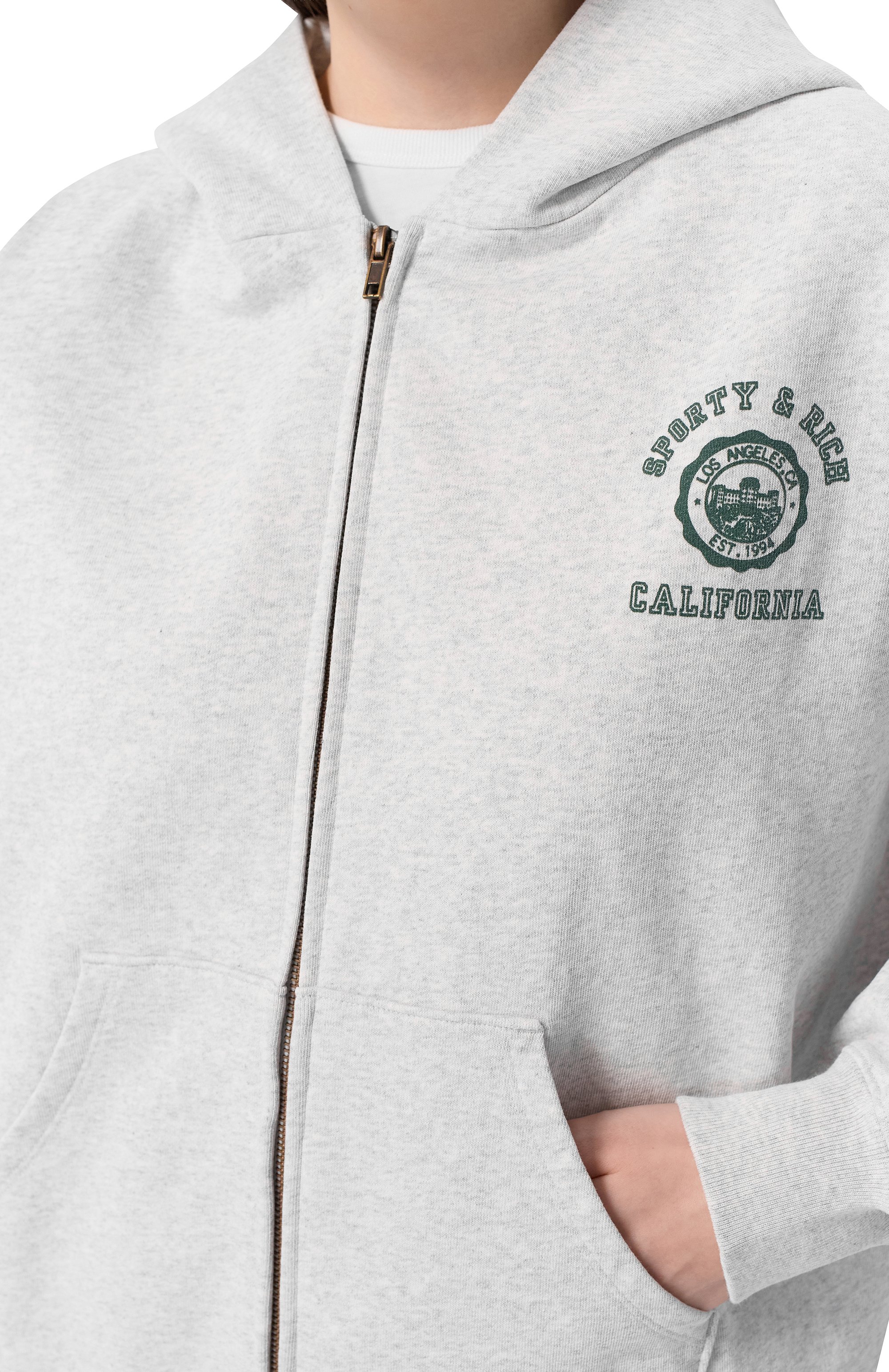 Хлопковая толстовка SPORTY AND RICH, арт. ST08862508GY03, фото 5