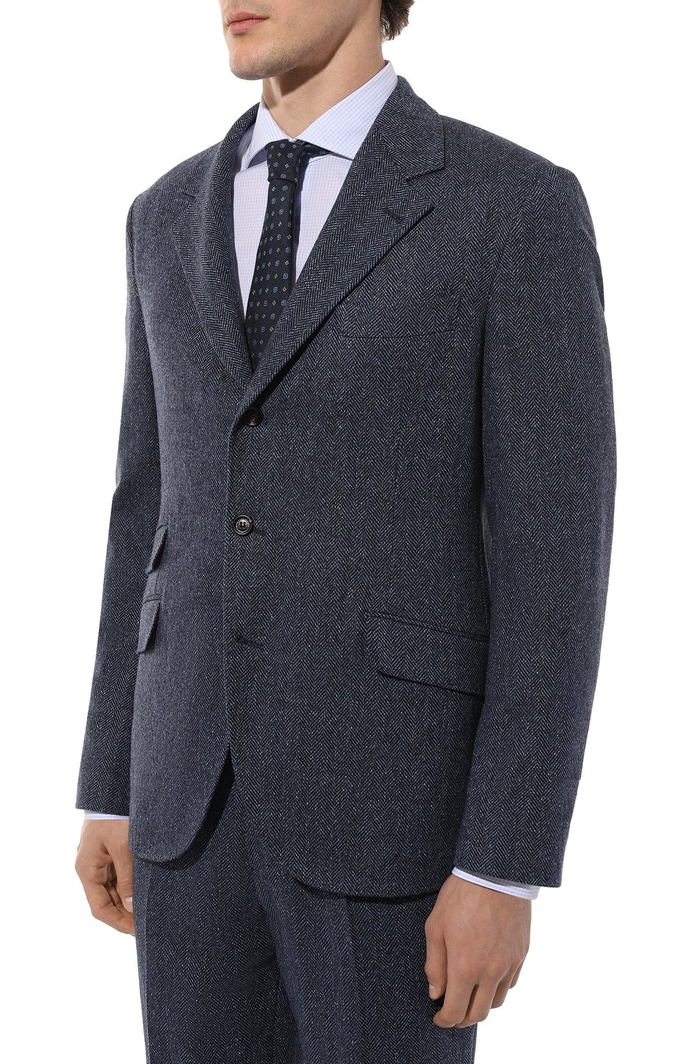 Костюм из шерсти и шелка BRUNELLO CUCINELLI темно-синего цвета по цене 632500 руб., арт. MY452LDWH, фото 3 Костюм из шерсти и шелка BRUNELLO CUCINELLI, арт. MY452LDWH, фото 3