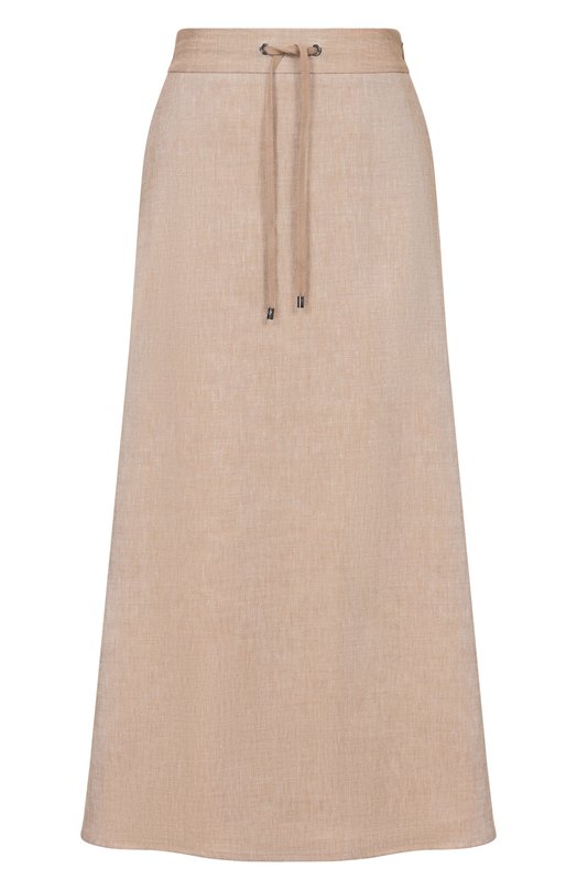 Юбка изо льна и вискозы Lorena Antoniazzi P2639G030A/5154 Бежевый P2639G030A/5154