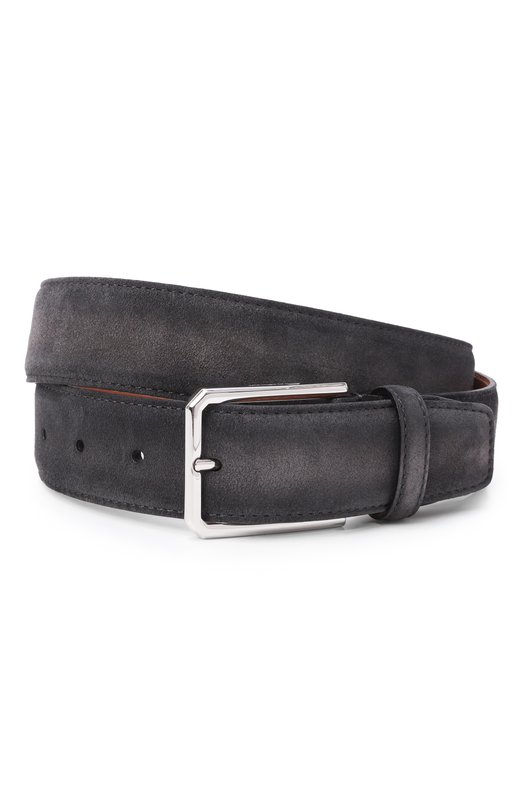 Замшевый ремень Santoni CM35VC003B91EACD Серый CM35VC003B91EACD