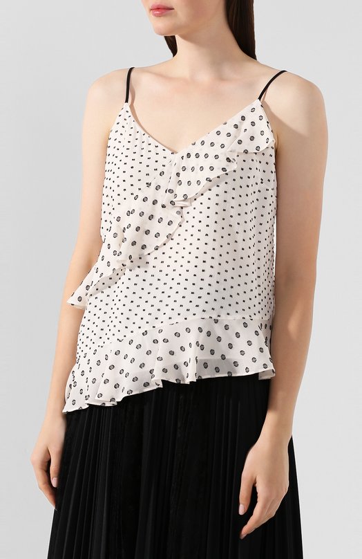 Топ из вискозы Diane Von Furstenberg Чёрный, белый, фото 3