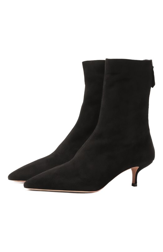 Замшевые ботильоны Montmartre 50 Aquazzura MNRMIDB0/SUE Чёрный MNRMIDB0/SUE