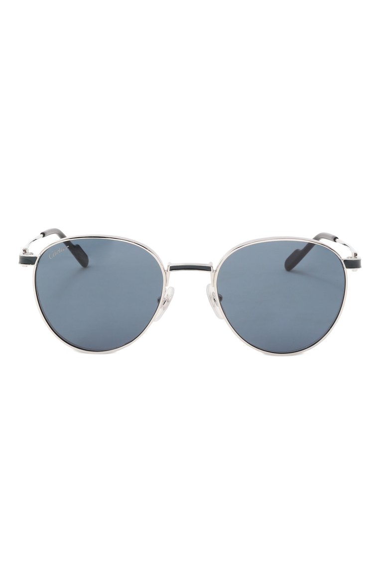 Женские солнцезащитные очки CARTIER синего цвета, арт. CT0335S 004 | Фото 4 (Нос: Не проставлено; Тип очков: С/з; Материал: Металл; Кросс-КТ: С/з-унисекс; Региональные ограничения белый список (Axapta Mercury): Не проставлено; Оптика Гендер: оптика-унисекс; Очки форма: Круглые)