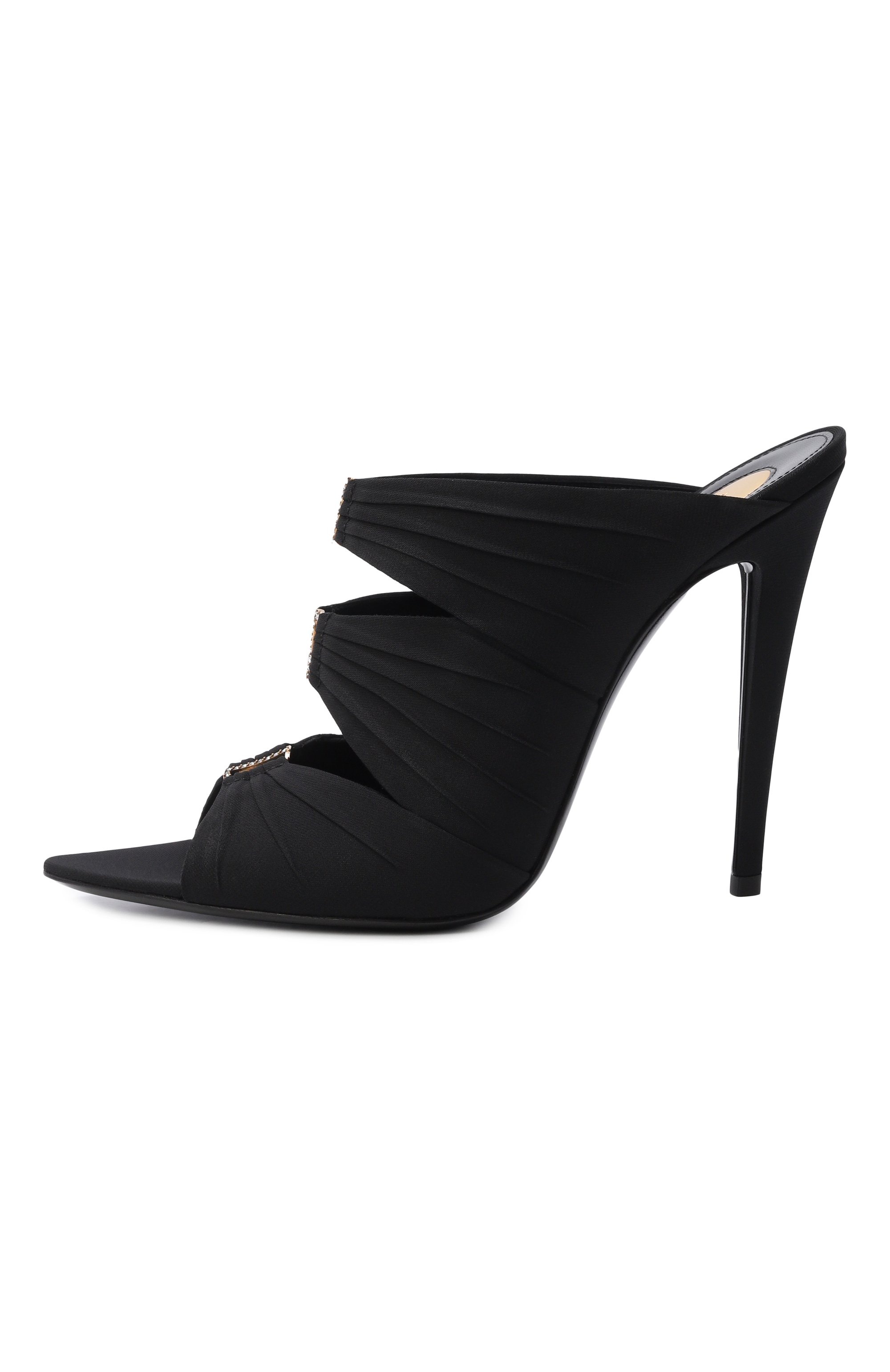 Текстильные мюли emilie 110 SAINT LAURENT, арт. 859545/AAF4G, фото 4