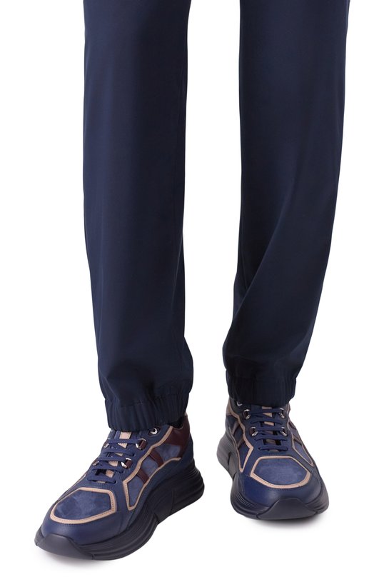 Кожаные кроссовки Stefano Ricci UZ27G6632/VDSDPV Синий  UZ27G6632/VDSDPV Фото 3