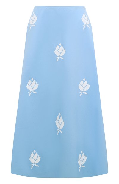 Хлопковая юбка VIKA 2.0 голубого цвета по цене 38480 руб., арт. S23-1826-4010, фото 1 Хлопковая юбка VIKA 2.0, арт. S23-1826-4010, фото 1