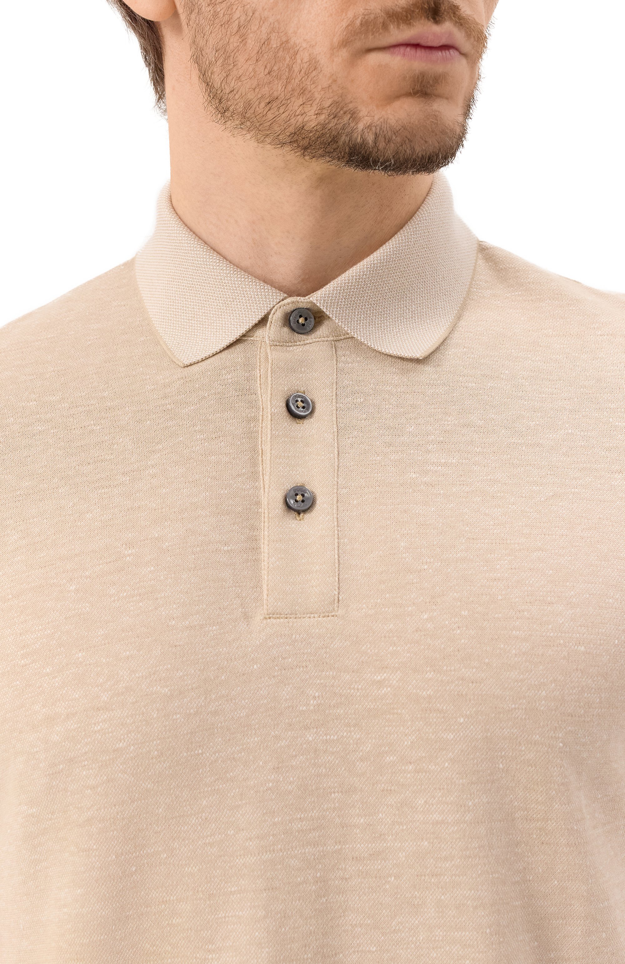 Поло из хлопка и льна BOSS, арт. 50537501, фото 5