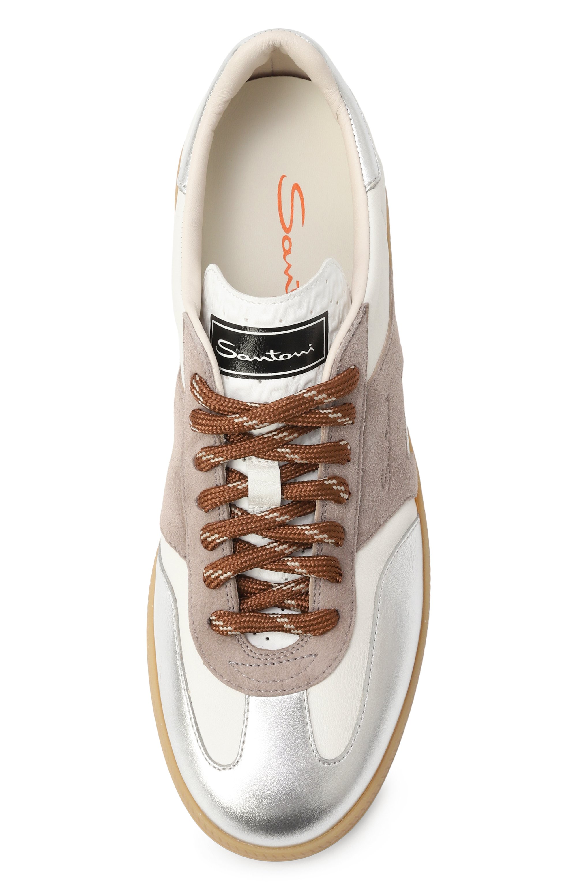 Кожаные кеды dbs oly SANTONI, арт. WBPG61244FARSPSX, фото 6