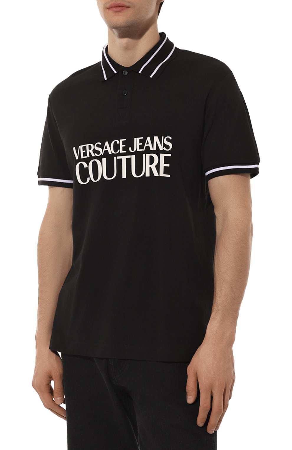 Хлопковое поло VERSACE JEANS COUTURE, арт. 74GAGT03/CJ010, фото 3