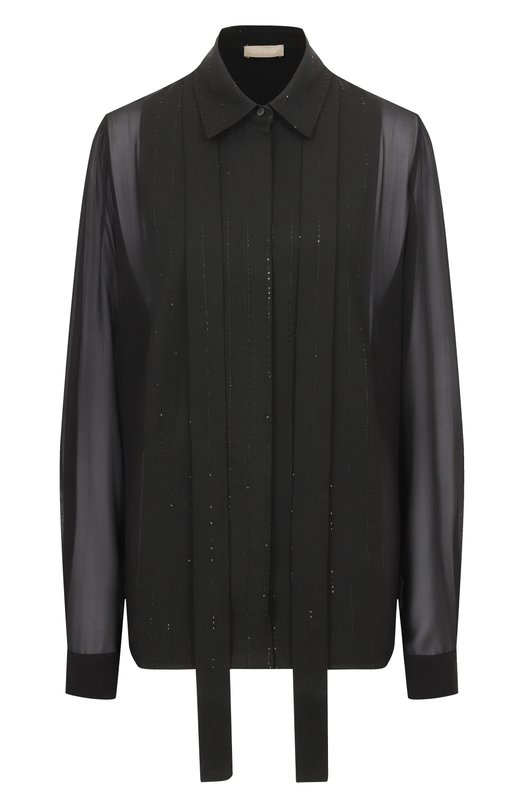 Блузка из вискозы и шерсти Elie Saab SH082NP25/CD019 Чёрный SH082NP25/CD019