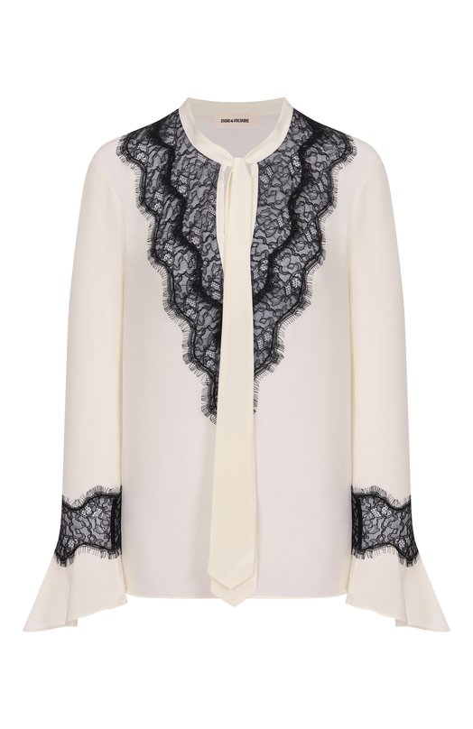 Шелковая блузка Zadig and Voltaire WWSH02236 Кремовый WWSH02236