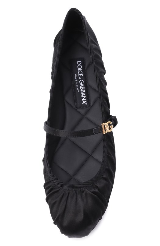 Текстильные балетки Vally Dolce & Gabbana CB0257/AD160 Чёрный  CB0257/AD160 Фото 6