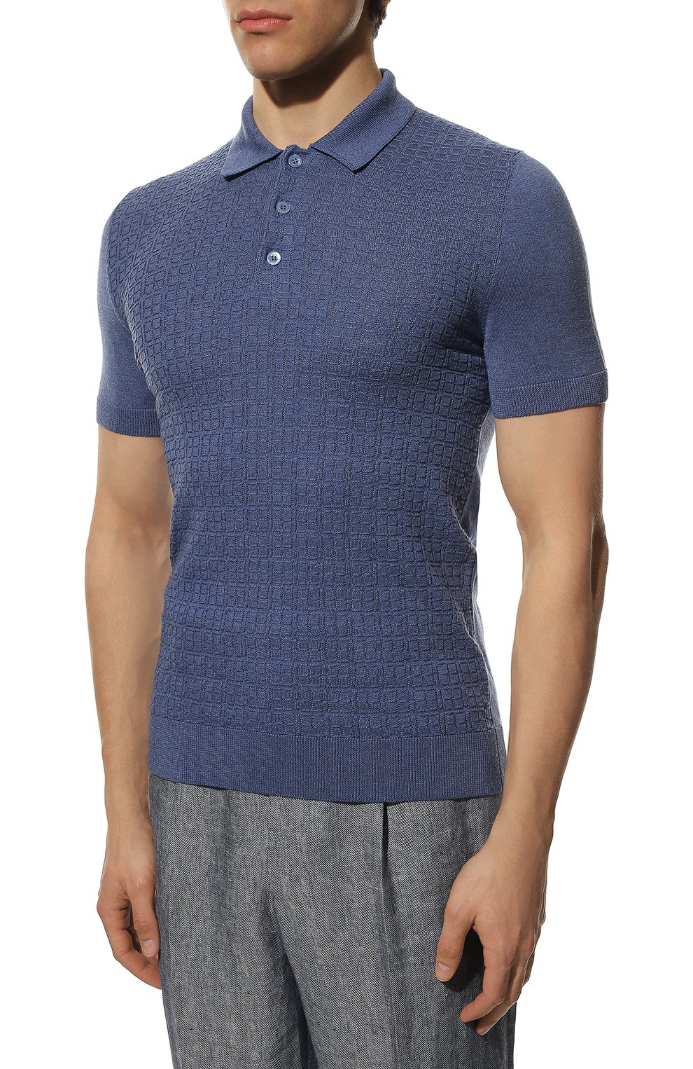 Поло из шелка и хлопка IL BORGO CASHMERE, арт. 57-1090-M0DG0, фото 3