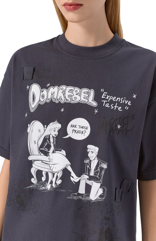 Хлопковая футболка DOMREBEL EXPENSIVE T-SHIRT Серый  EXPENSIVE T-SHIRT Фото 5