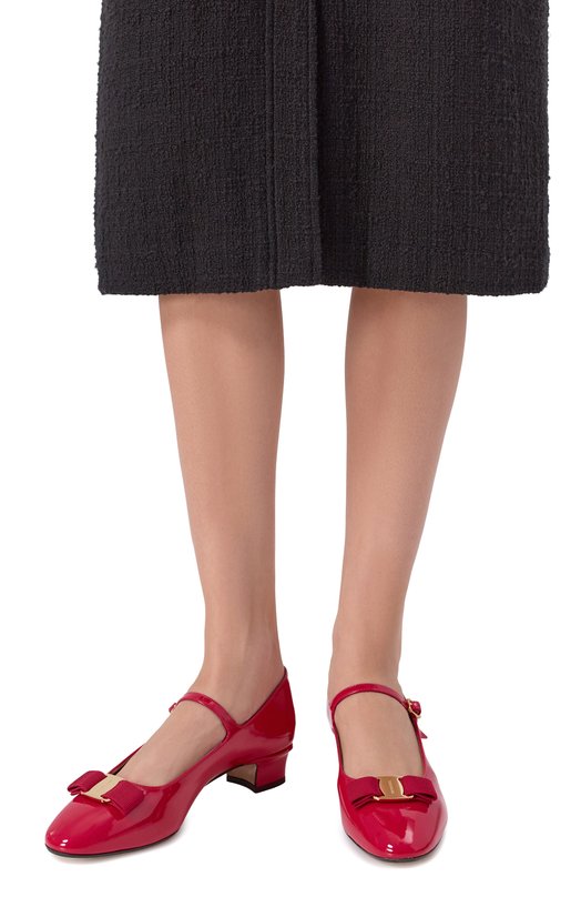 Лакированные туфли Vara Bow 30 Ferragamo 01L345/790 Розовый  01L345/790 Фото 2