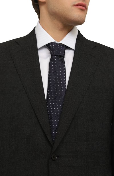 Шелковый галстук GIORGIO ARMANI темно-синего цвета по цене 19950 руб., арт. 360054/4R920, фото 2 Шелковый галстук GIORGIO ARMANI, арт. 360054/4R920, фото 2