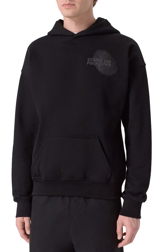 Хлопковое худи Comme des Fuckdown CFABM01796 Чёрный  CFABM01796 Фото 3