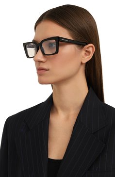 Женские оправа SAINT LAURENT черного цвета, арт. SL 554 001 | Фото 2 (Тип очков: Оправа; Нос: Не проставлено; Региональные ограничения белый список (Axapta Mercury): Не проставлено; Материал: Пластик; Оптика Гендер: оптика-женское; Очки форма: Прямоугольные)