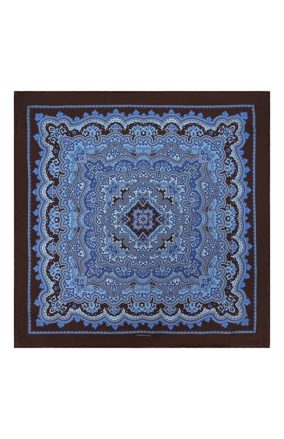 Шелковый платок STEFANO RICCI коричневого цвета по цене 23500 руб., арт. FZSR5/95016, фото 3 Шелковый платок STEFANO RICCI, арт. FZSR5/95016, фото 3