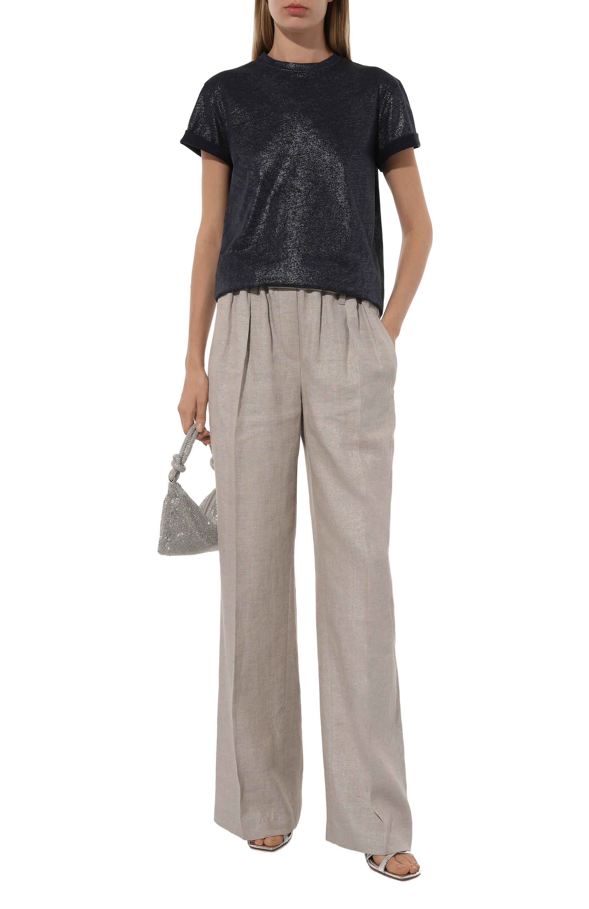 Льняные брюки BRUNELLO CUCINELLI, арт. MH567P8539, фото 2