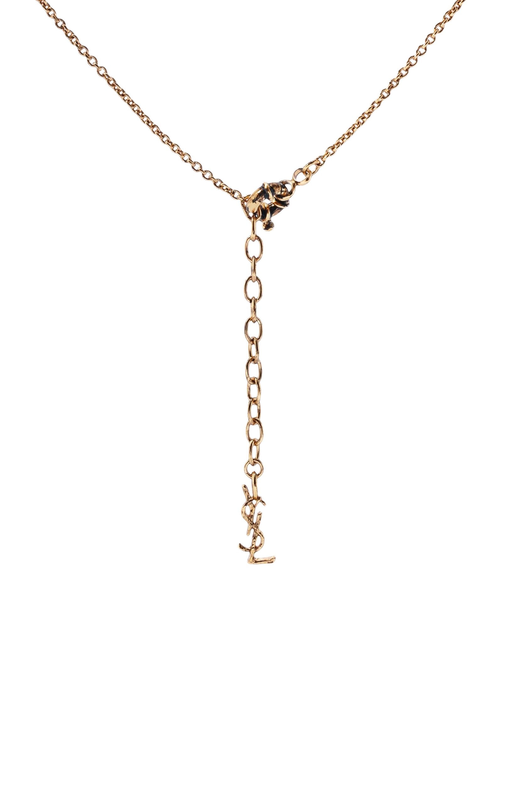 Колье SAINT LAURENT золотого цвета по цене 99500 руб., арт. A0035I/Y1500, фото 4 Колье SAINT LAURENT, арт. A0035I/Y1500, фото 4