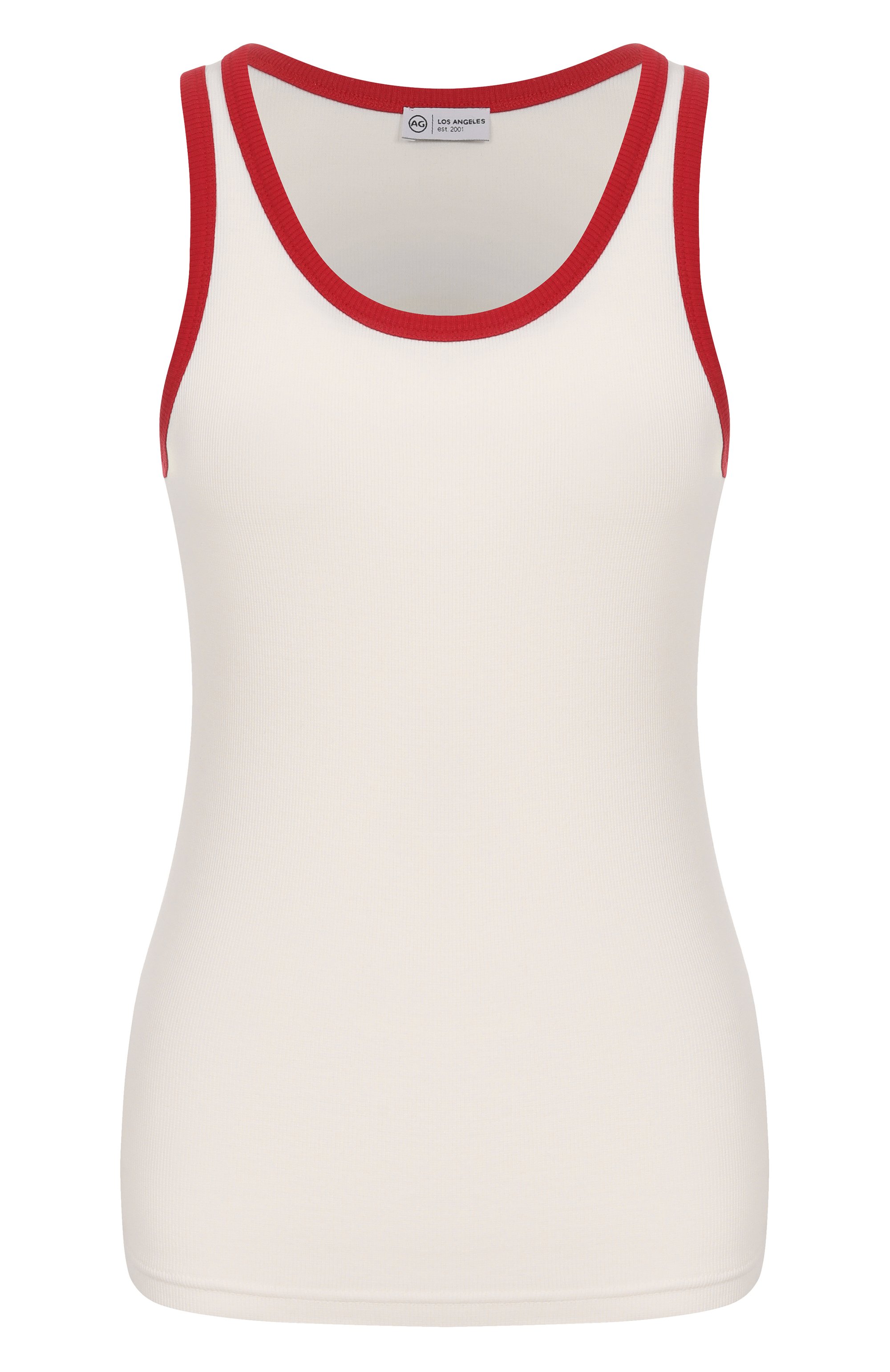 Хлопковая майка AG ADRIANO GOLDSCHMIED белого цвета по цене 9950 руб., арт. W0134-102, фото 1 Хлопковая майка AG ADRIANO GOLDSCHMIED, арт. W0134-102, фото 1