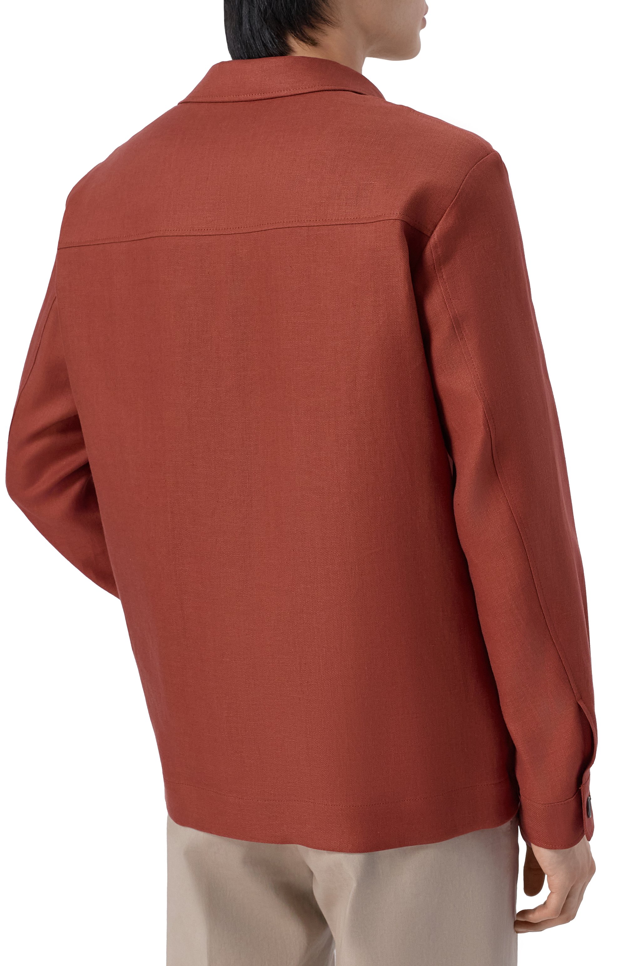 Льняная рубашка BOSS CAMEL коричневого цвета по цене 119500 руб., арт. 50561406, фото 4 Льняная рубашка BOSS CAMEL, арт. 50561406, фото 4