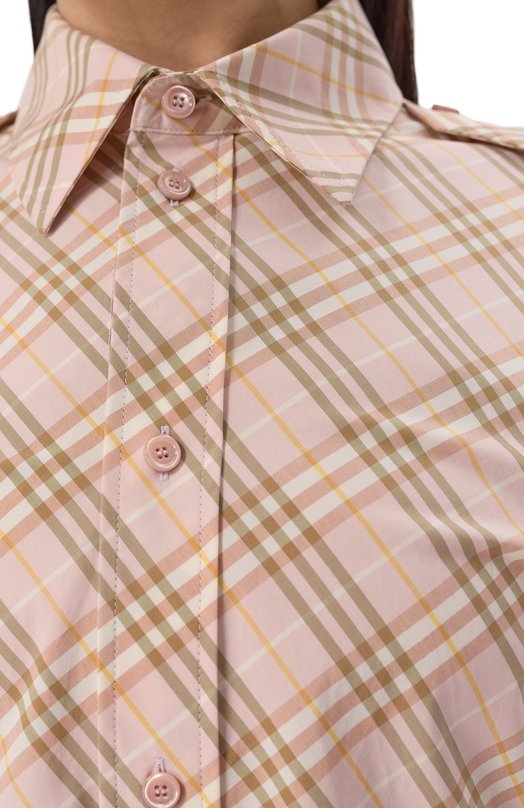 Хлопковое платье Burberry 8104976 Бежевый  8104976 Фото 5