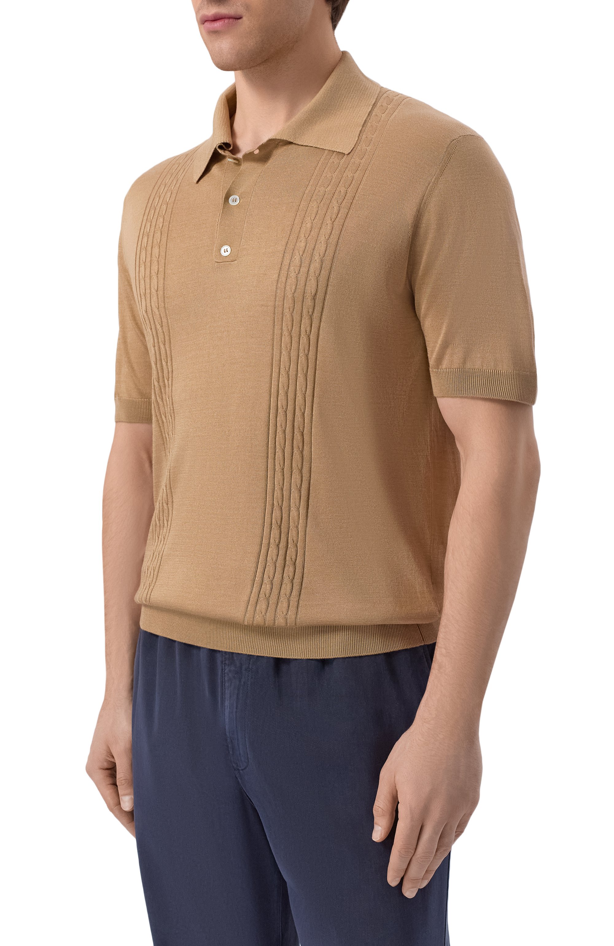 Шелковое поло KITON, арт. UMK0852, фото 3